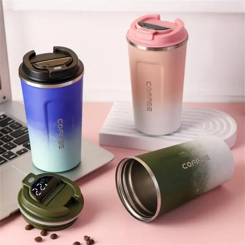 Insulated Coffee Mug 510ml – Reusable Stainless Steel Travel Cup with Double Wall & Leakproof Lid