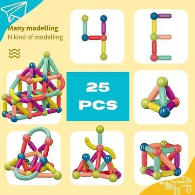 Kids Magnetic Building Blocks Set – Educational Magnet Sticks & Ball Rod Toys