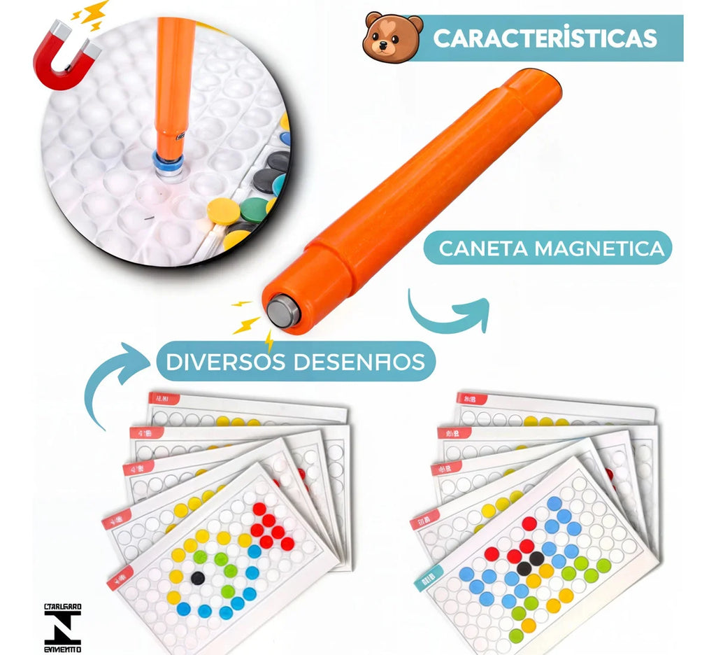 Magnetic Dot Board for Kids, Magnetic Drawing Board, Magnetic Learning Board for Toddler Kids